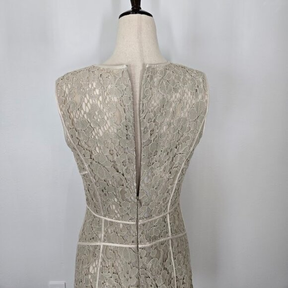 LAFAYETTE 148 NEW YORK essie sheath lace mini dress sleeveless V-neck Sz 6 - Picture 6 of 9